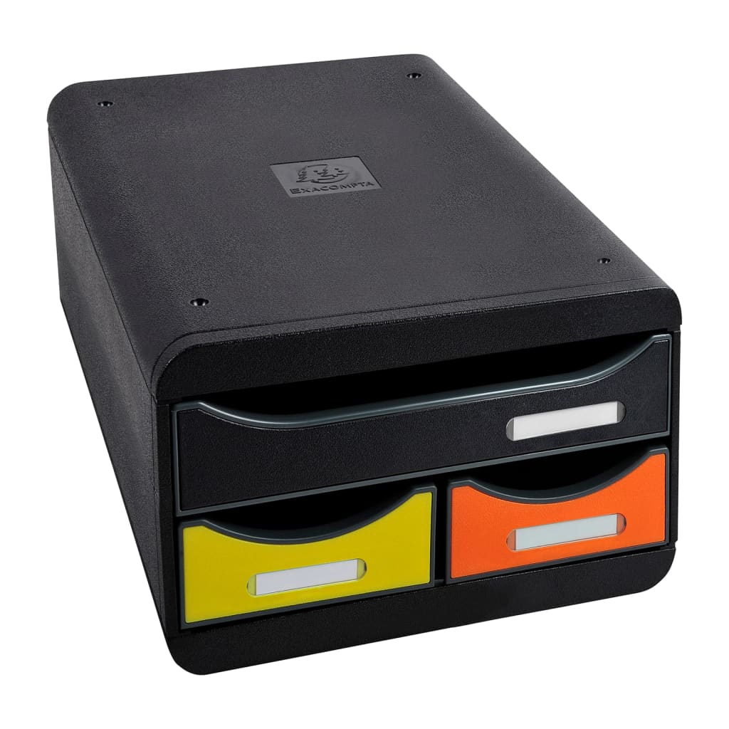 Exacompta Small-Box skuffekabinet med 3 skuffer Black Office sort