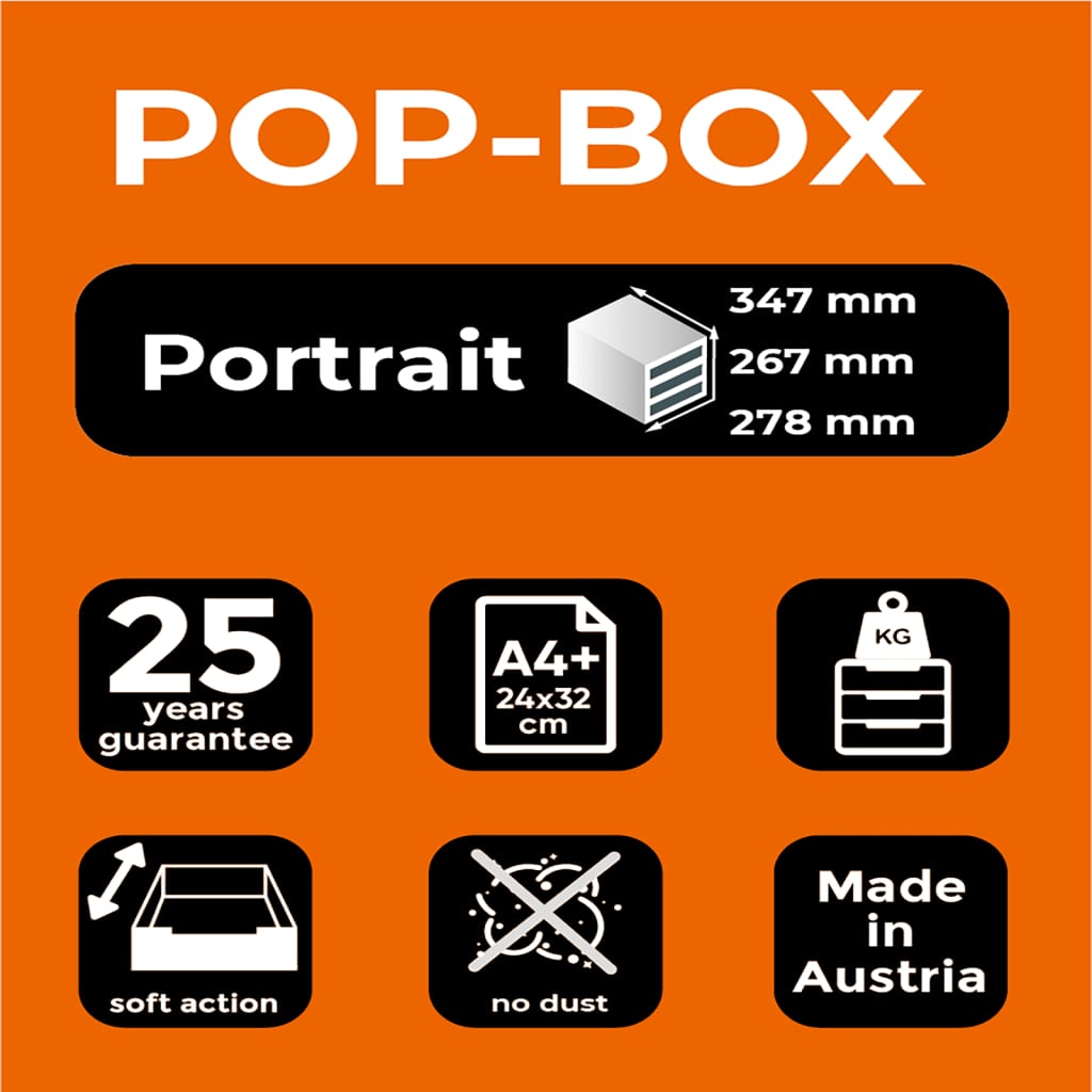 Exacompta Pop-Box skuffekabinet med 4 skuffer hvid