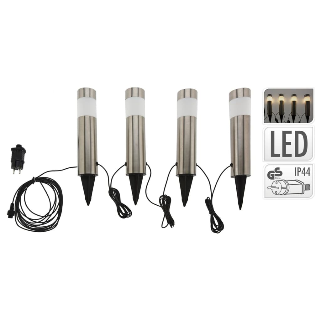 ProGarden LED-havelamper 4 stk. 6,3x37,5 cm