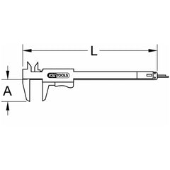 KS Tools lomme-skydelære 0-150 mm 300.0510