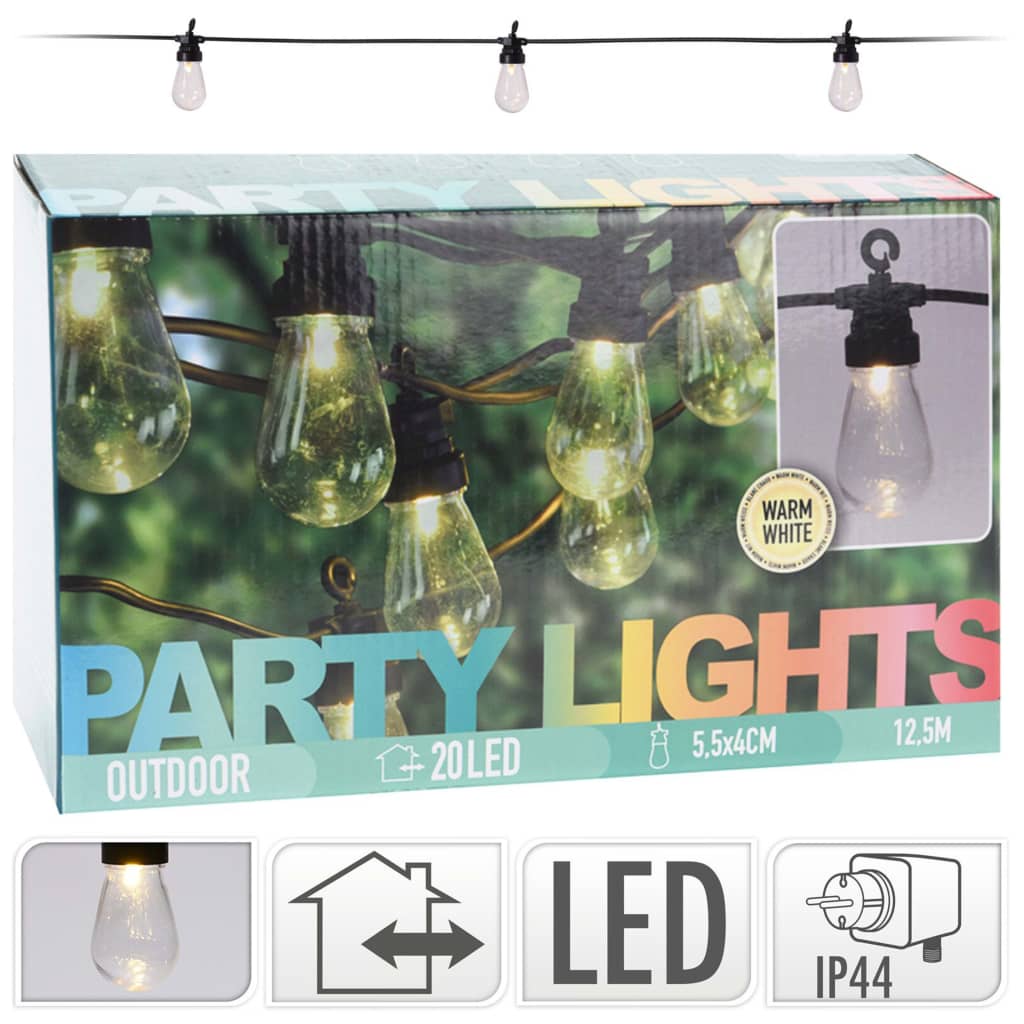 ProGarden LED-lyskæde med 20 lyspærer 12V
