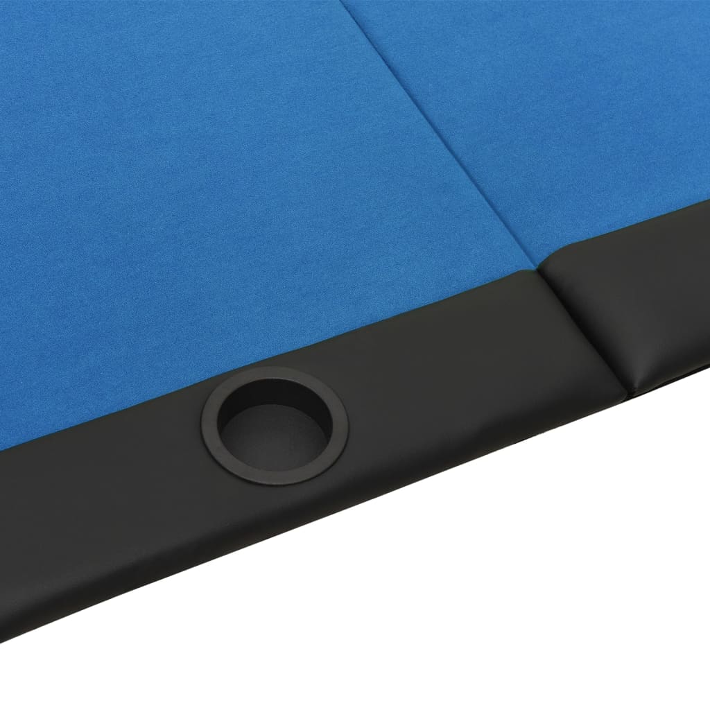 foldbart pokerbordplade 10 pers. 208x106x3 cm blå