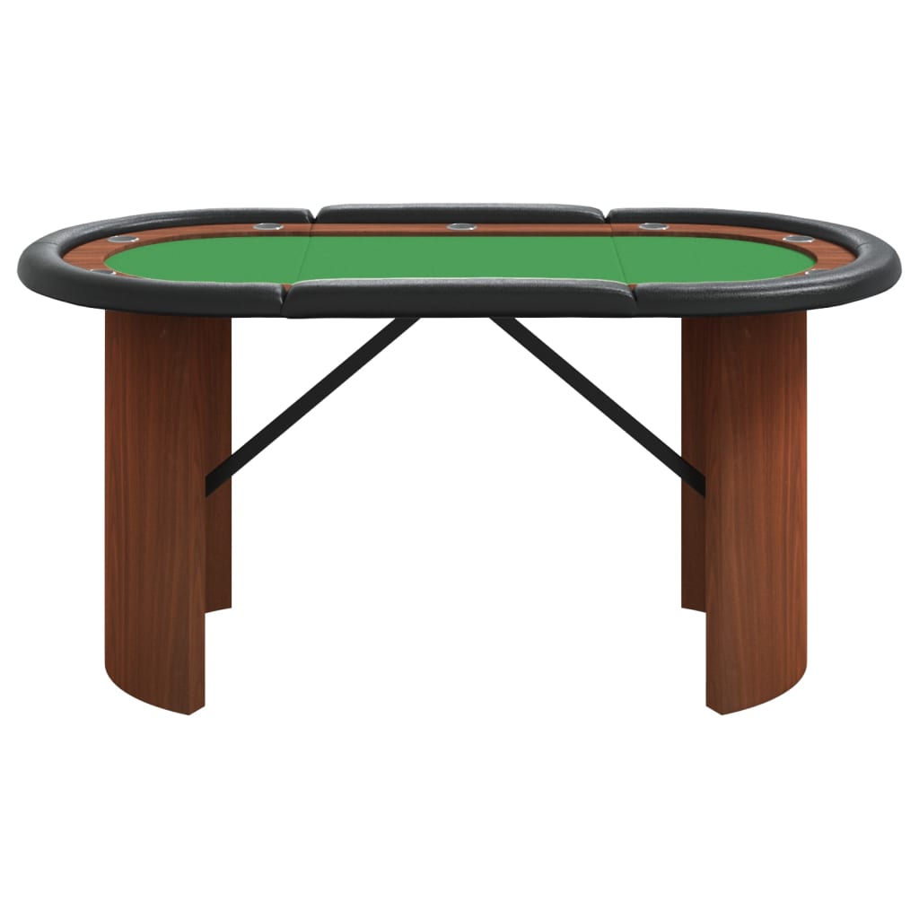 pokerbord 10 pers. 160x80x75 cm grøn