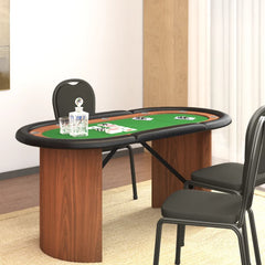 pokerbord 10 pers. 160x80x75 cm grøn