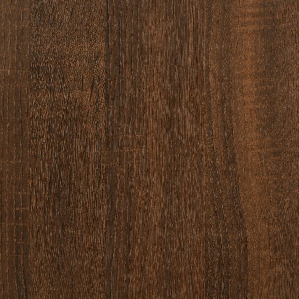 konsolbord 100x28x75 cm konstrueret træ brun egetræsfarve