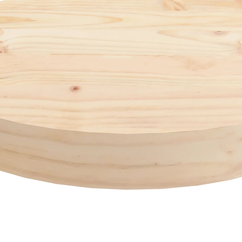 bordplade Ø30x3 cm rund massivt fyrretræ