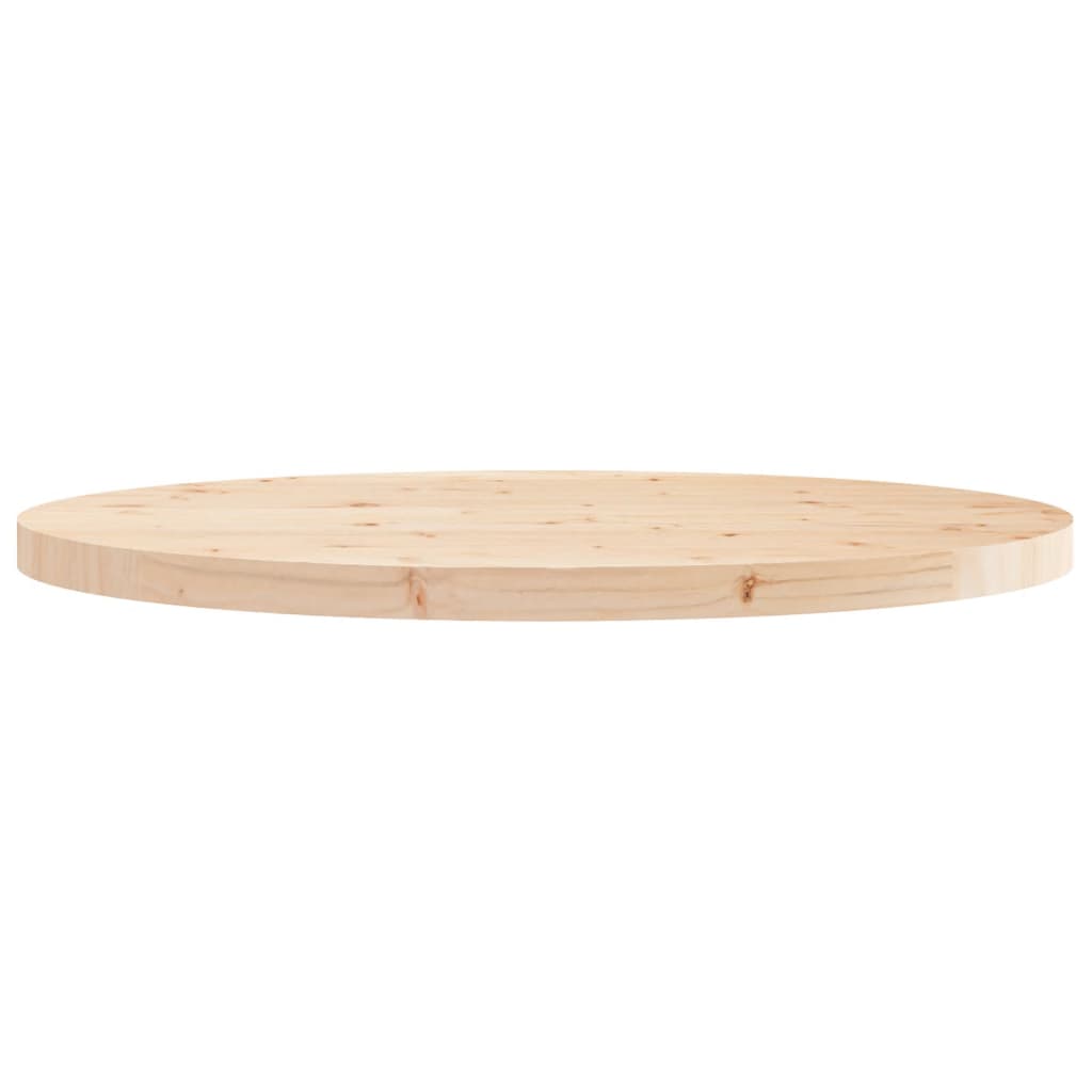 bordplade Ø90x3 cm rund massivt fyrretræ