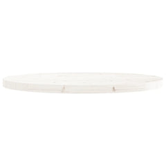 bordplade Ø80x3 cm rundt massivt fyrretræ hvid