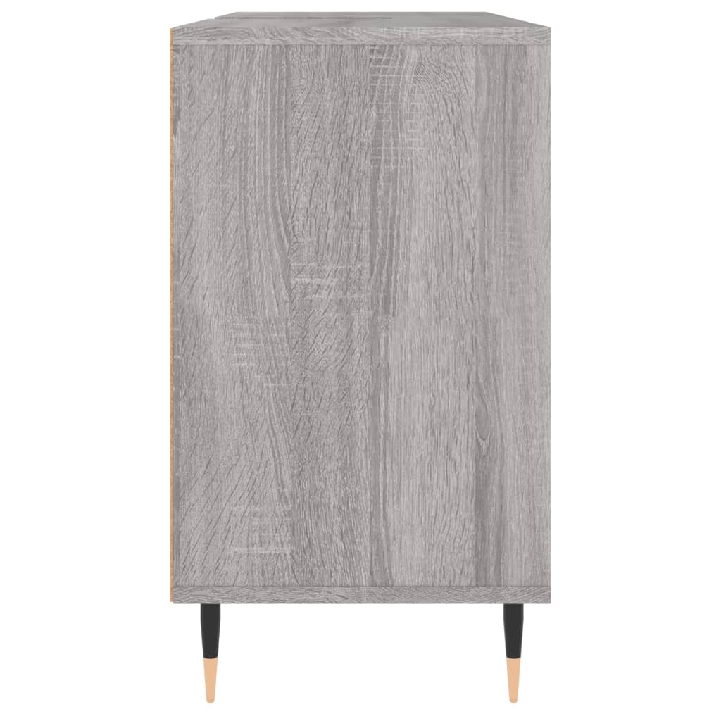 badeværelsesskab 80x33x60 cm konstrueret træ grå sonoma-eg