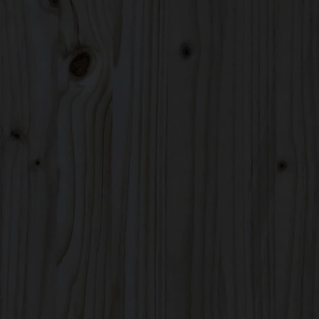 dækreol 120x40x180 cm massivt fyrretræ sort