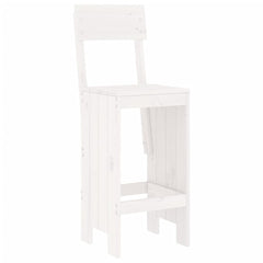 barstole 2 stk. 40x48,5x115,5 cm massivt fyrretræ hvid