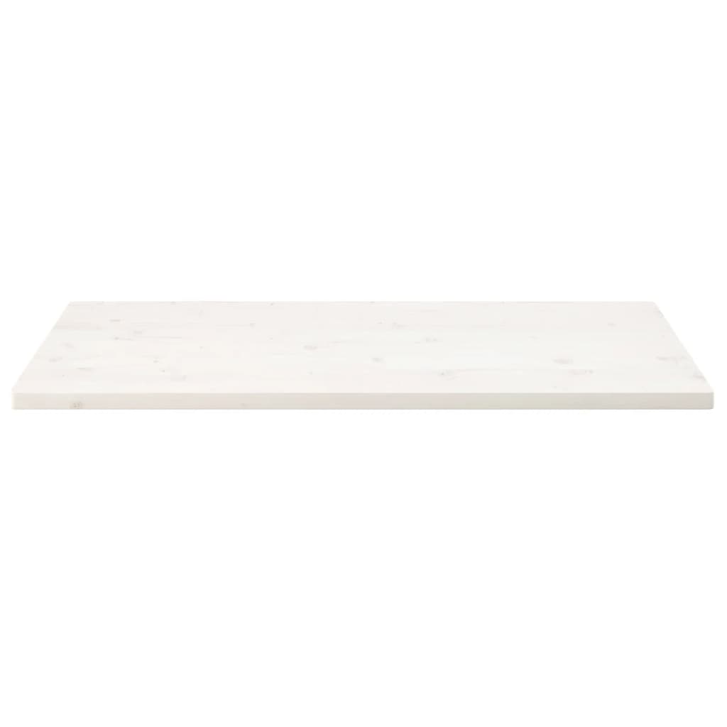bordplade 110x55x2,5 cm rektangulær massivt fyrretræ hvid