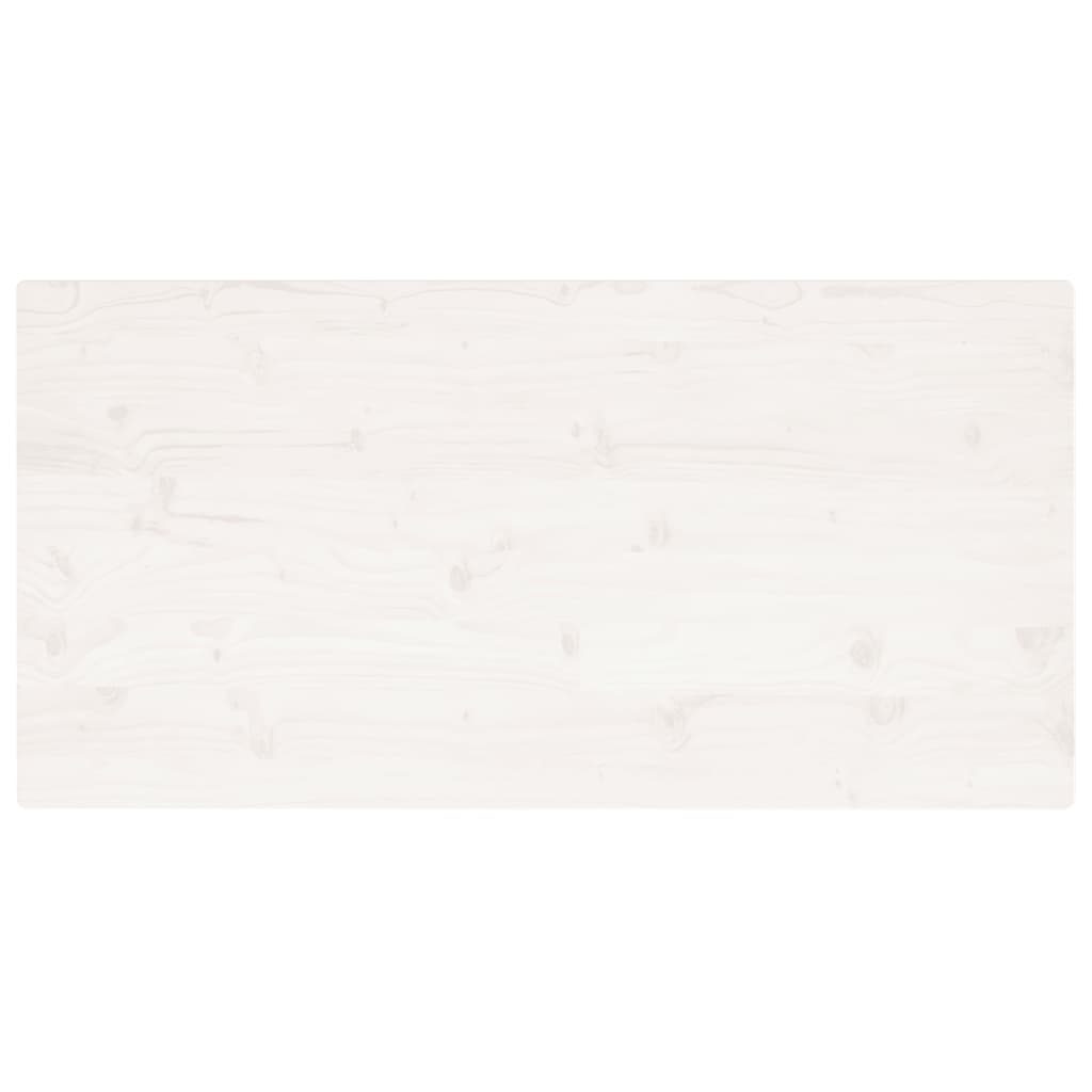 bordplade 110x55x2,5 cm rektangulær massivt fyrretræ hvid