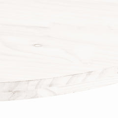 bordplade 70x35x2,5 cm oval massivt fyrretræ hvid