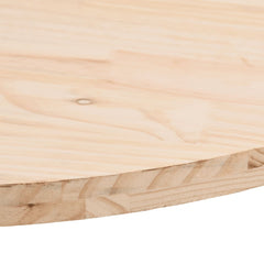 bordplade 80x40x2,5 cm oval massivt fyrretræ