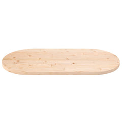 bordplade 100x50x2,5 cm oval massivt fyrretræ