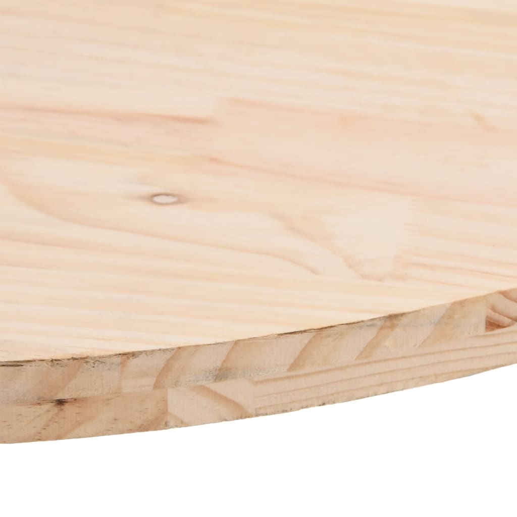 bordplade 100x50x2,5 cm oval massivt fyrretræ