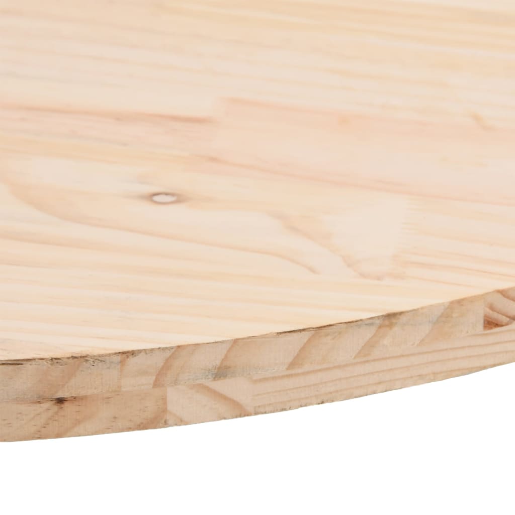 bordplade 110x50x2,5 cm oval massivt fyrretræ