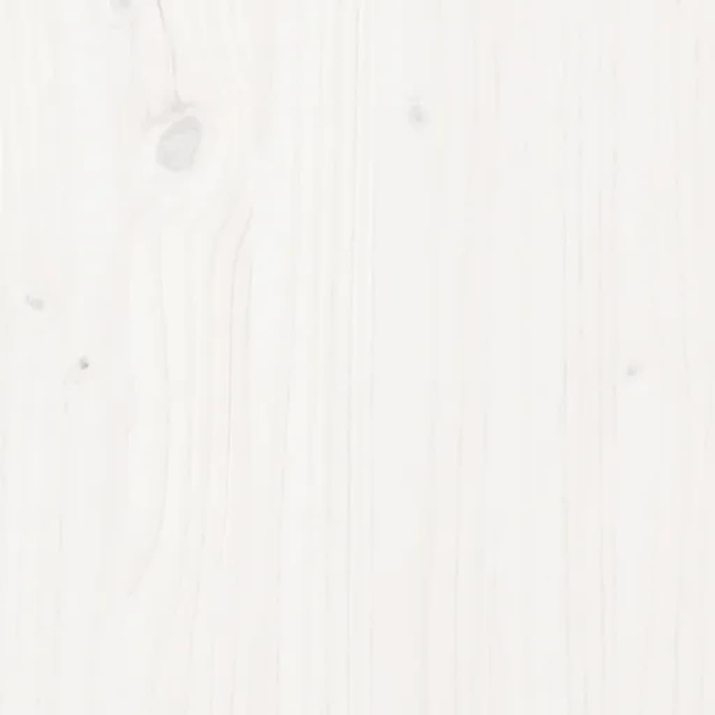 brændestativ 1110x35x108,5 cm massivt fyrretræ hvid