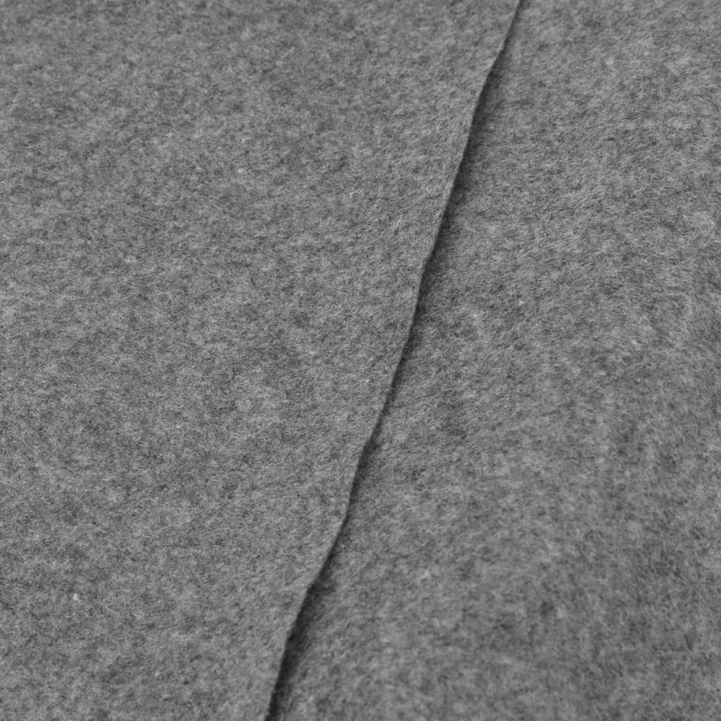 poolunderlag 750x370 cm polyester-geotekstil lysegrå