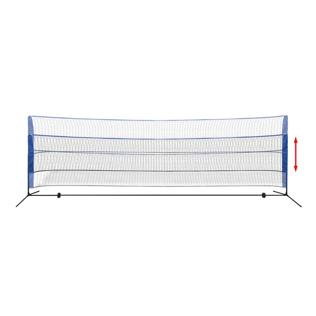 badmintonnet-sæt med fjerbolde 500 x 155 cm