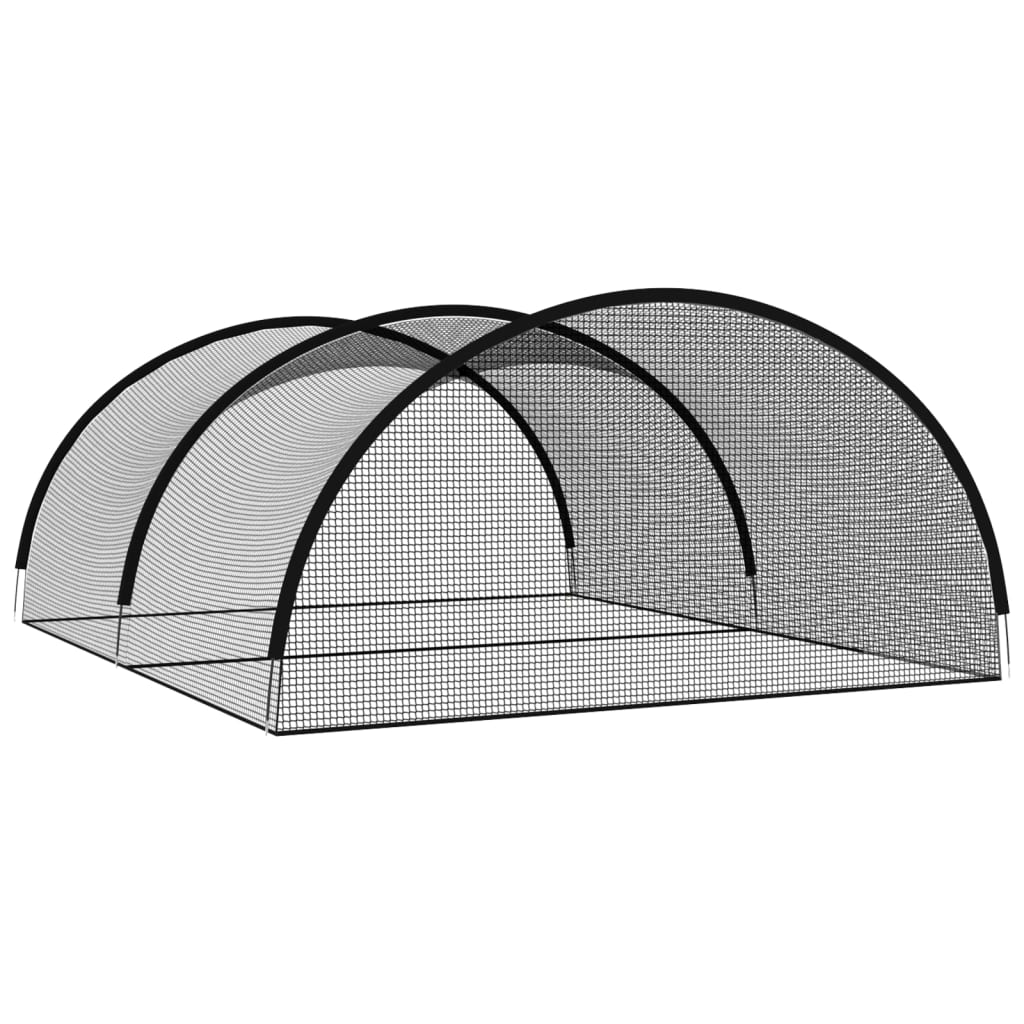 batting cage net til baseball 500x400x250 cm polyester sort