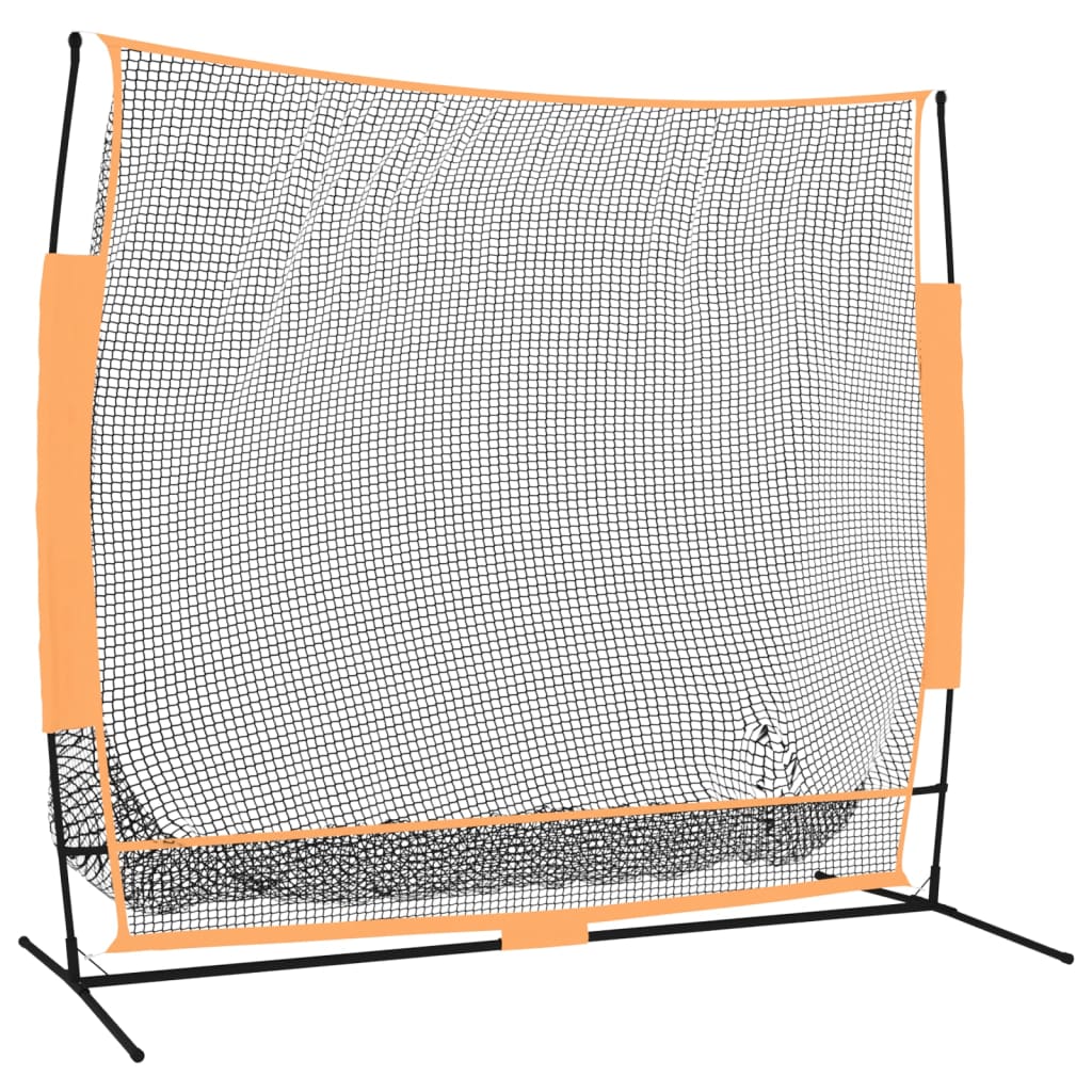 træningsnet til golf 215x107x216 cm polyester sort og orange